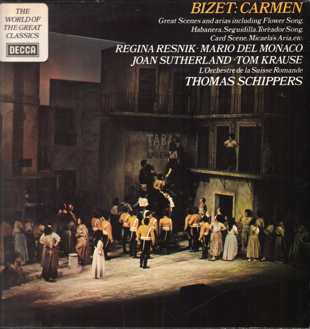 Regina Resnik / Mario Del Monaco / Joan Sutherland / Thomas Schippers - Bizet - Carmen - Great Scenes And Arias - Lp