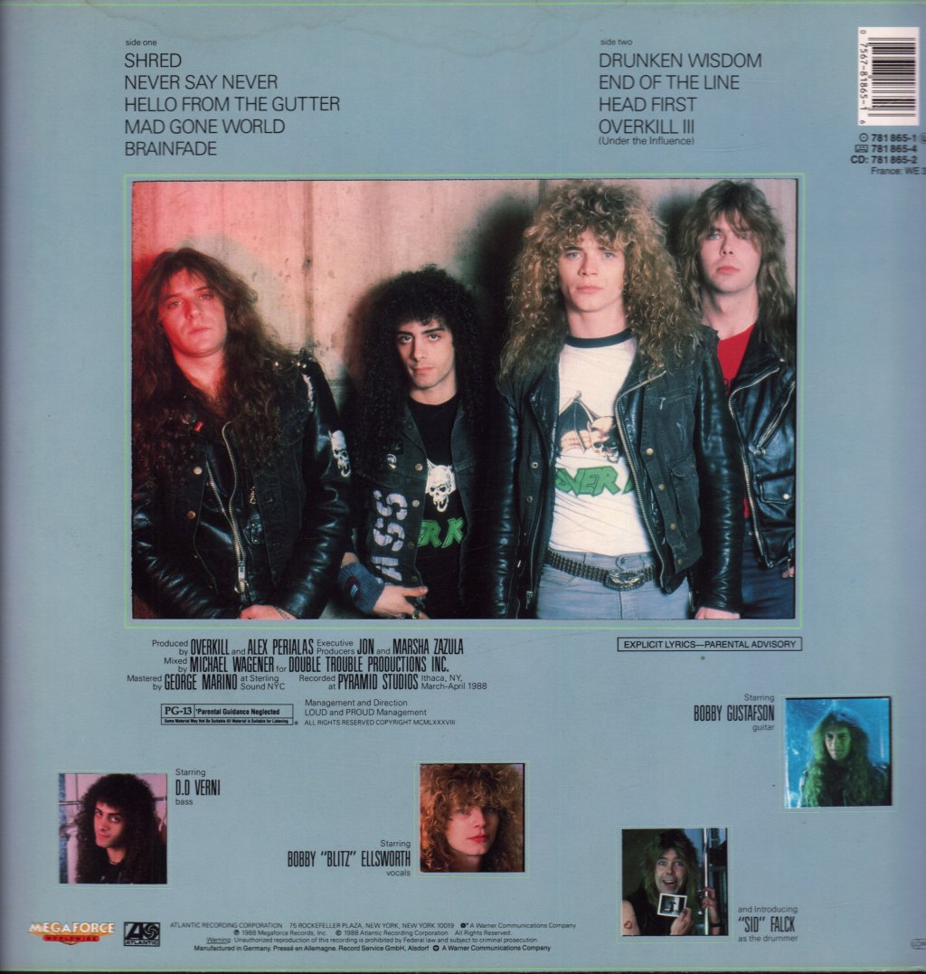 Overkill (Metal Group) - Under The Influence - Lp