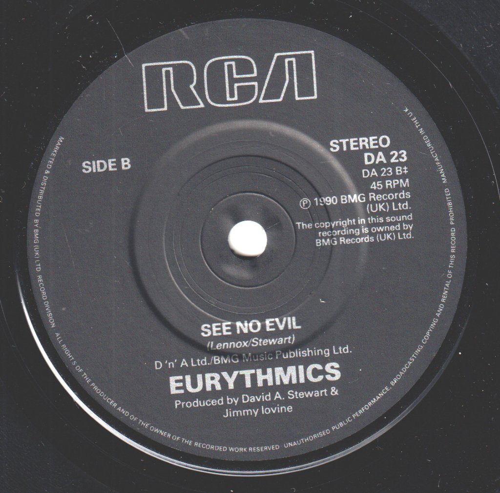 Eurythmics - King And Queen Of America - 7 Inch