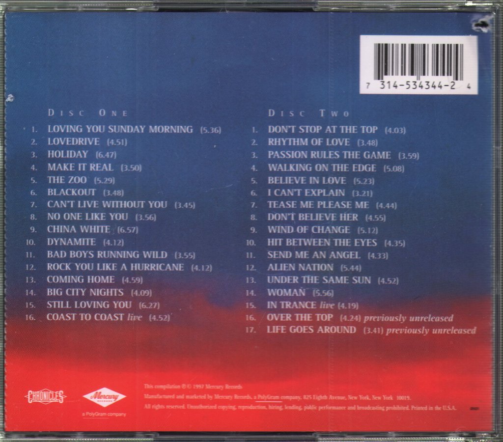 Scorpions - Deadly Sting: The Mercury Years - Double Cd