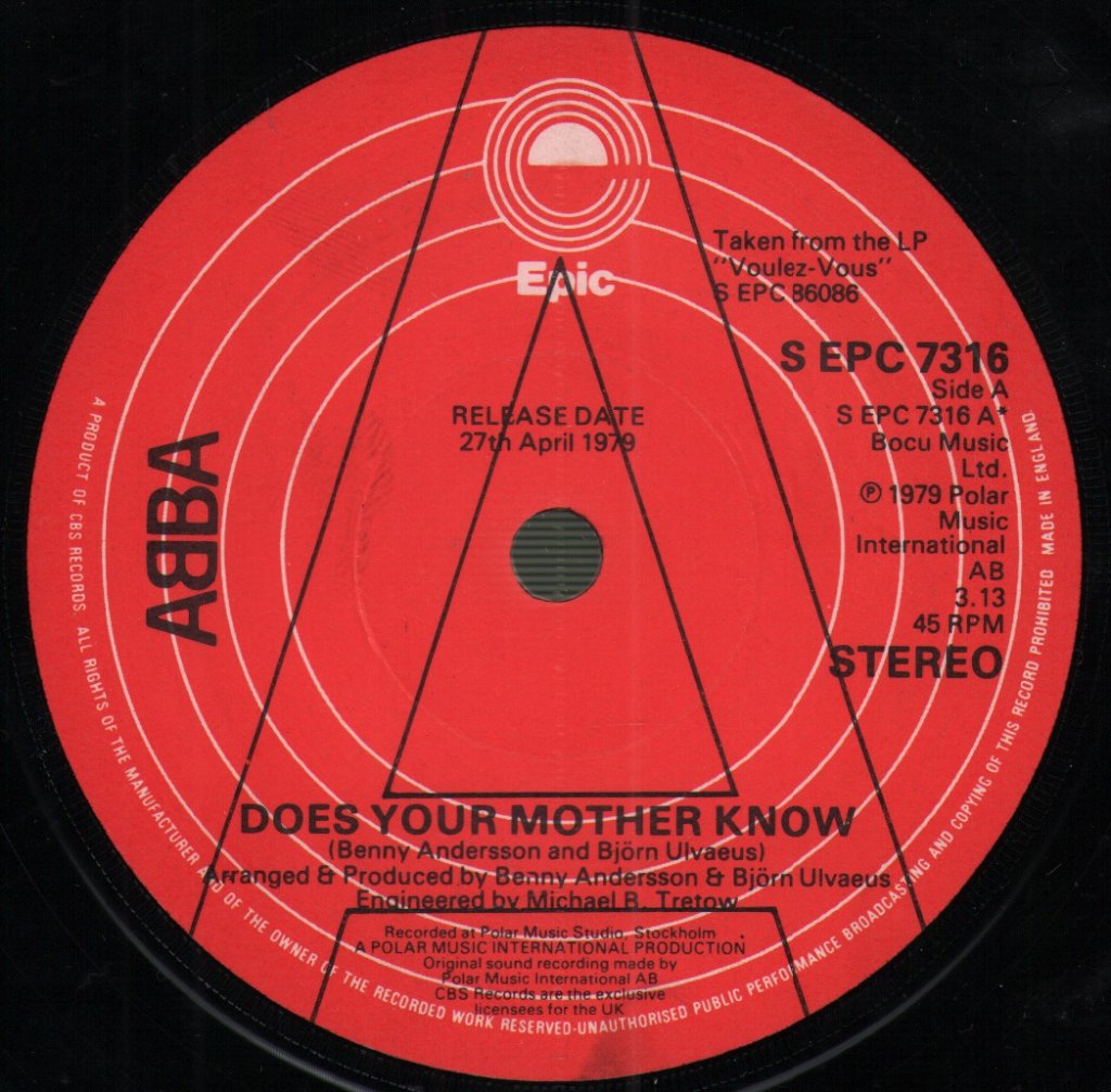 ABBA - Does Your Mother Know - 7 Inch