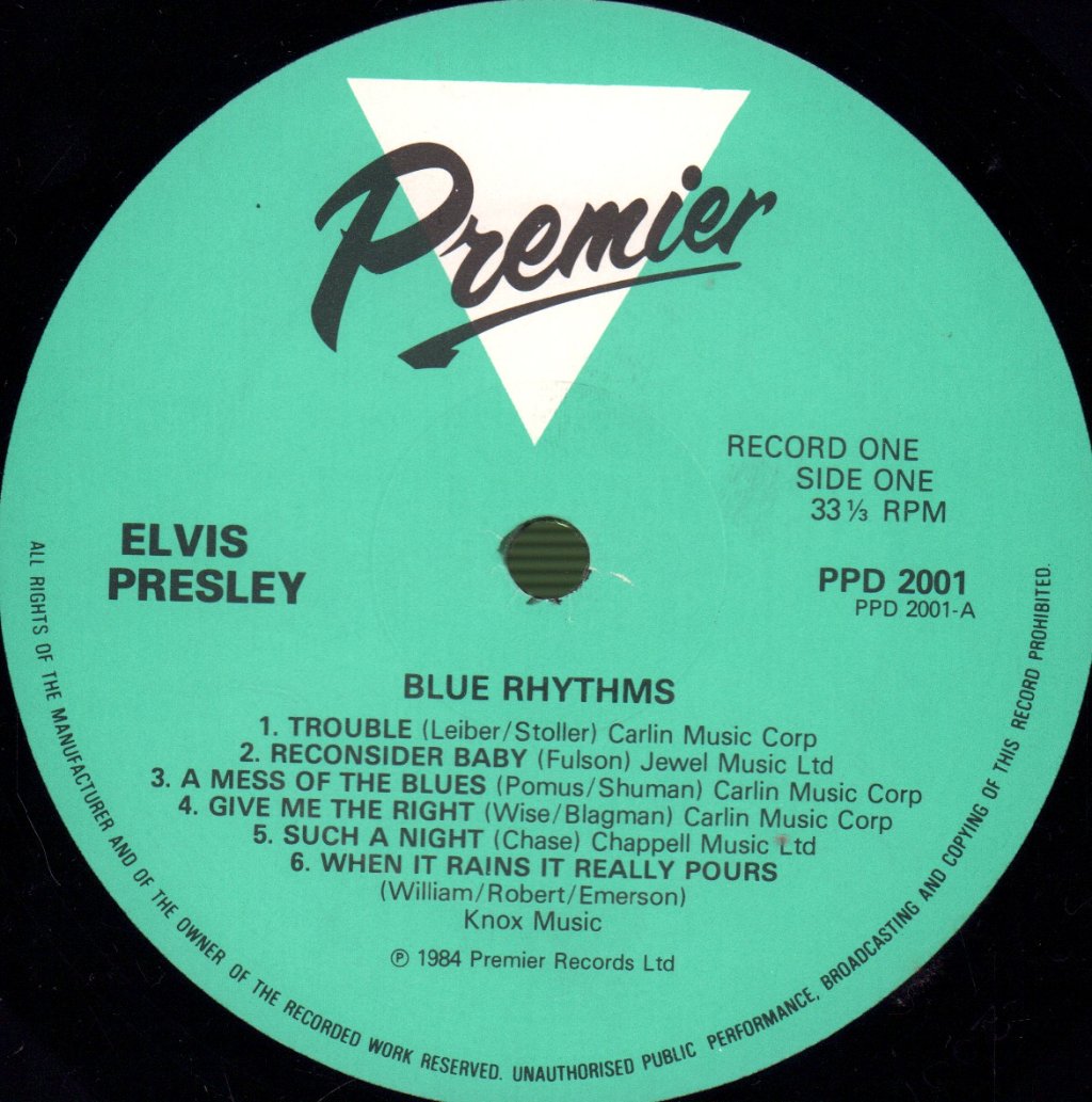 Elvis Presley - Blue Rhythms - Double Lp
