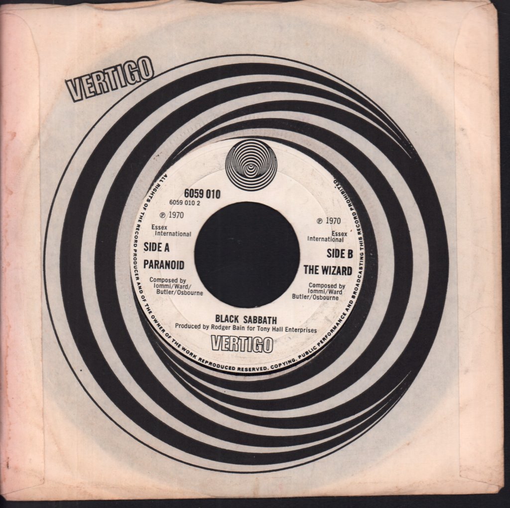 Black Sabbath - Paranoid - 7 Inch