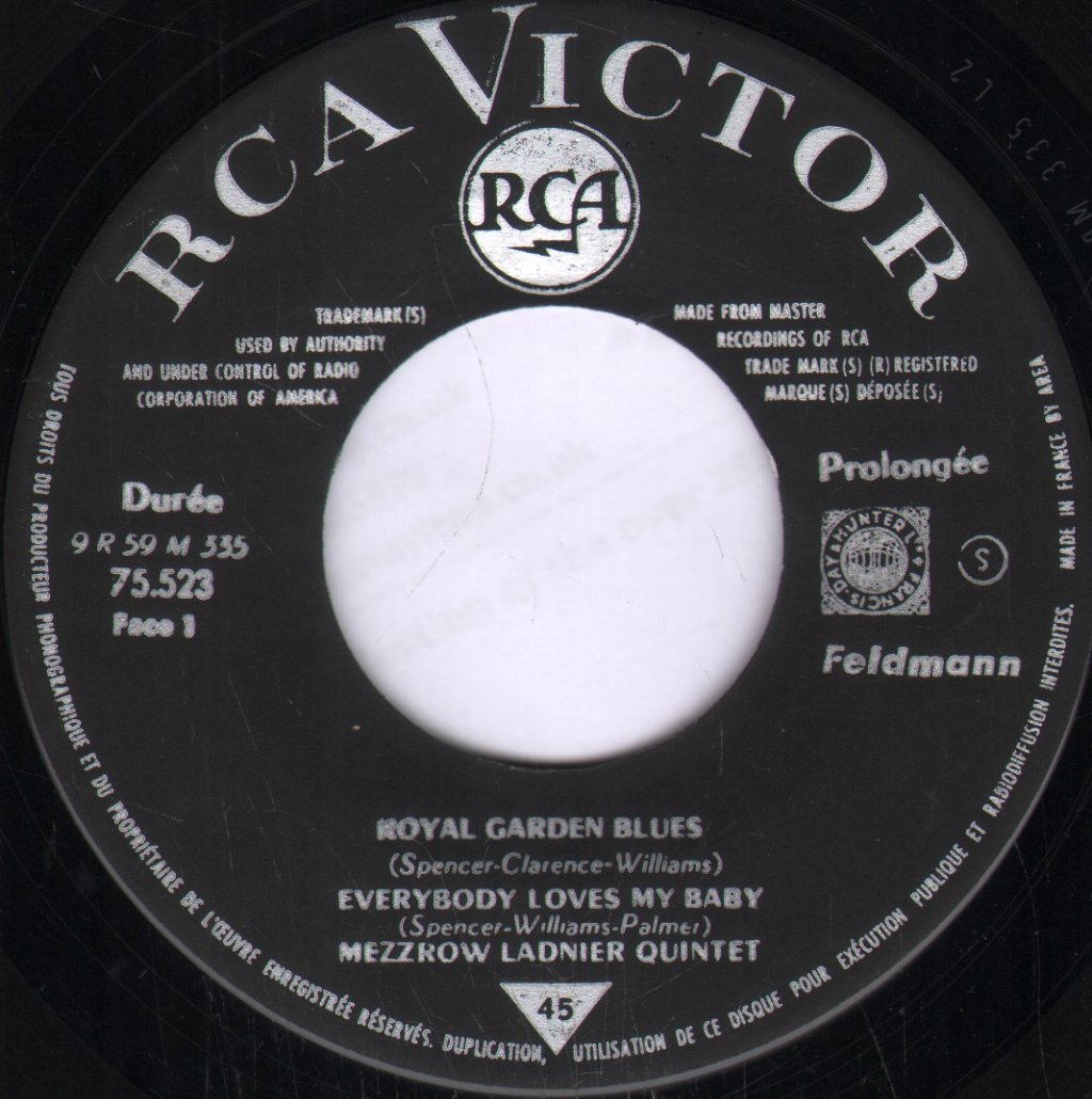 Mezz Mezzrow / Tommy Ladnier / Sidney Bechet - Royal Garden Blues - Lp
