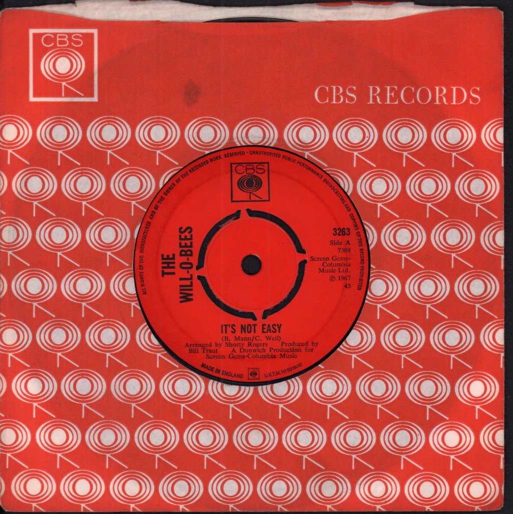 Will-O-Bees - It's Not Easy - 7 Inch