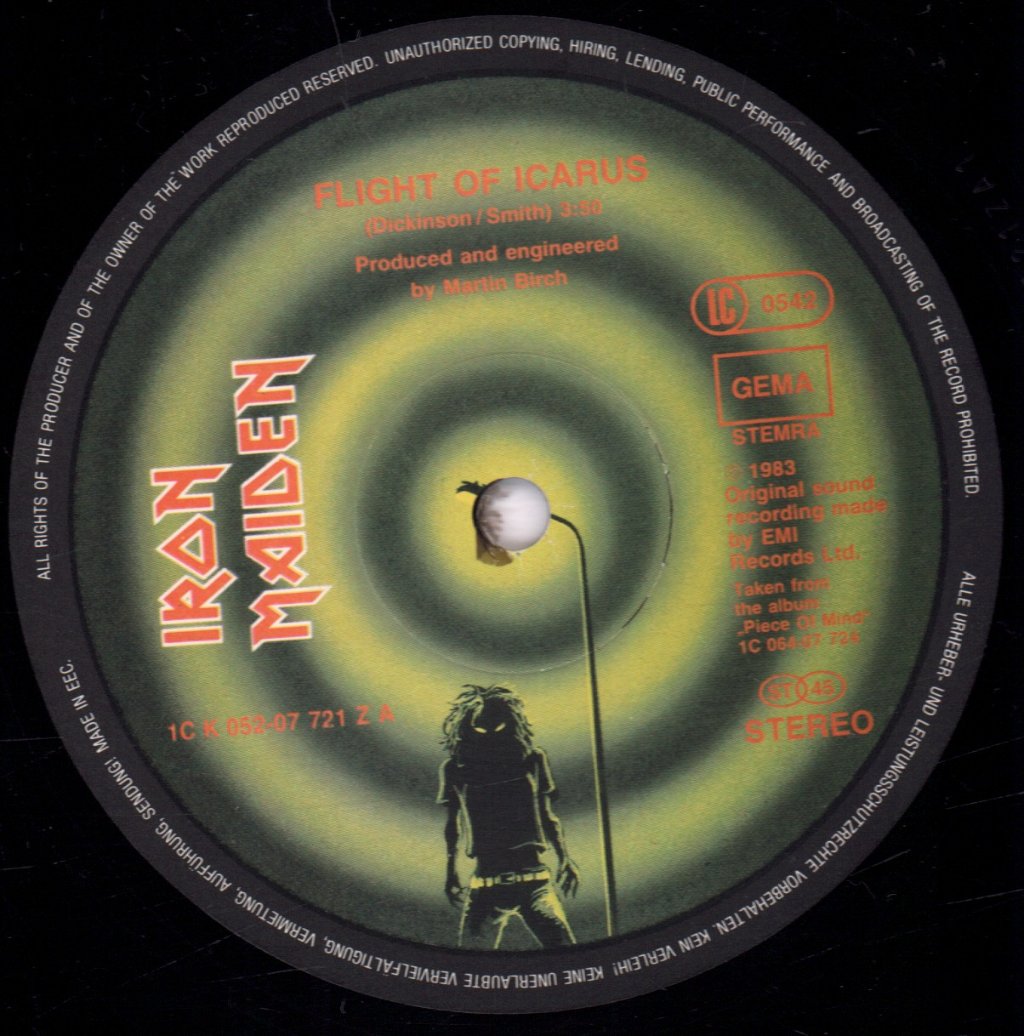 Iron Maiden - Flight Of Icarus - 12 Inch