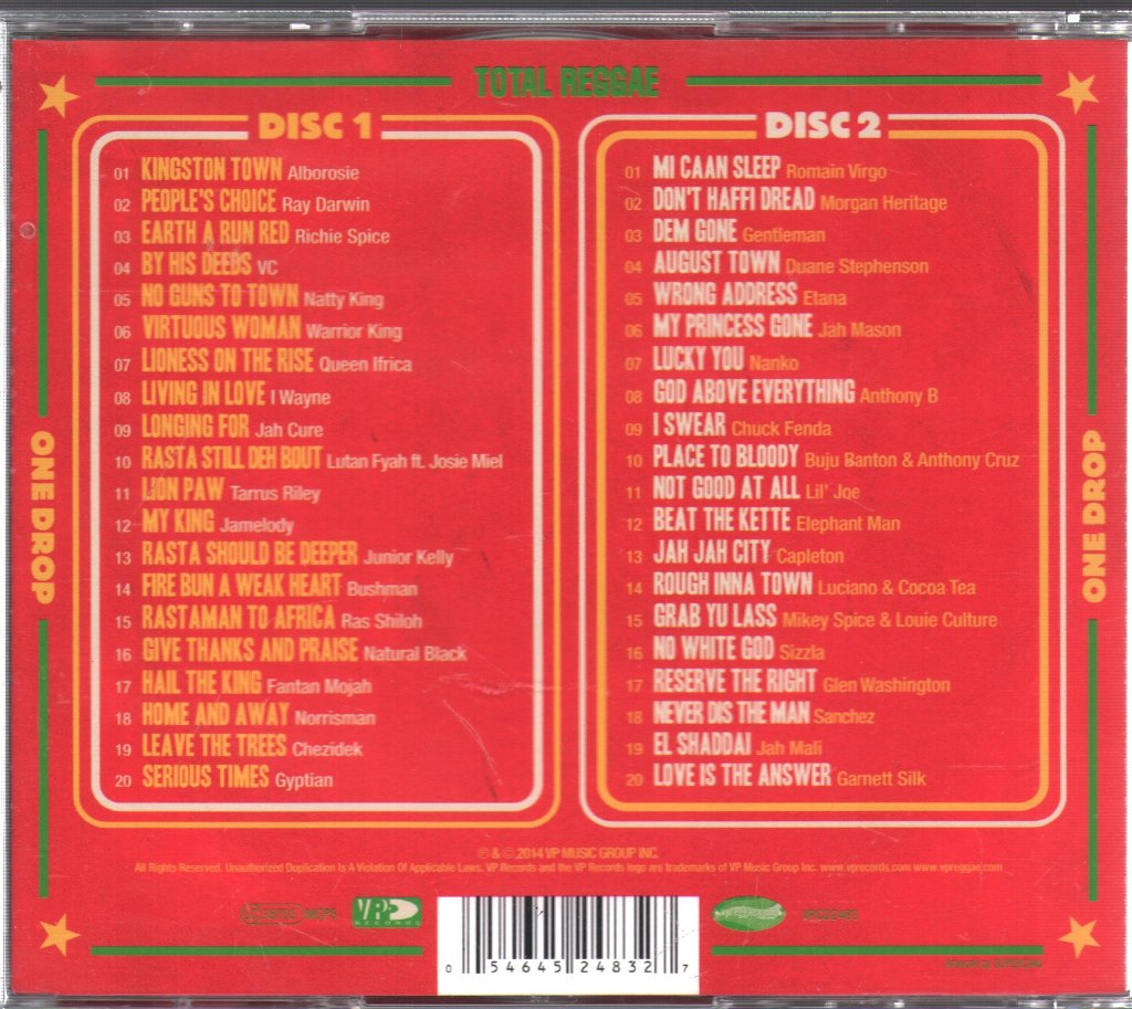 Various Artists - Total Reggae (One Drop) - Double Cd