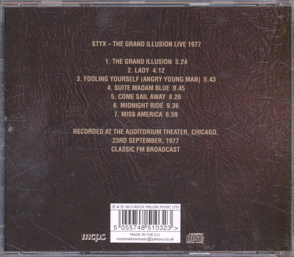 Styx - Grand Illusion Live 1977 - Cd