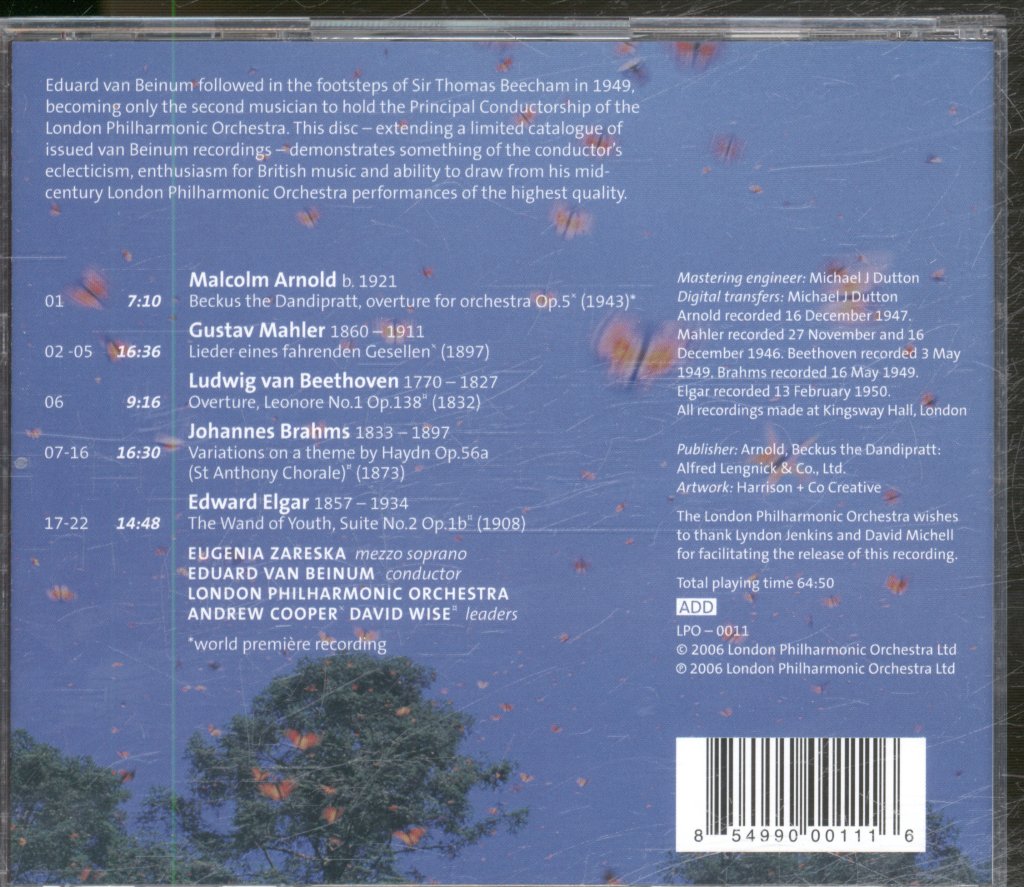 London Philharmonic Orchestra, Eduard Van Beinum - Post-War Revival - Cd