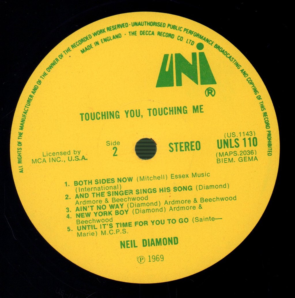 Neil Diamond - Touching You Touching Me - Lp