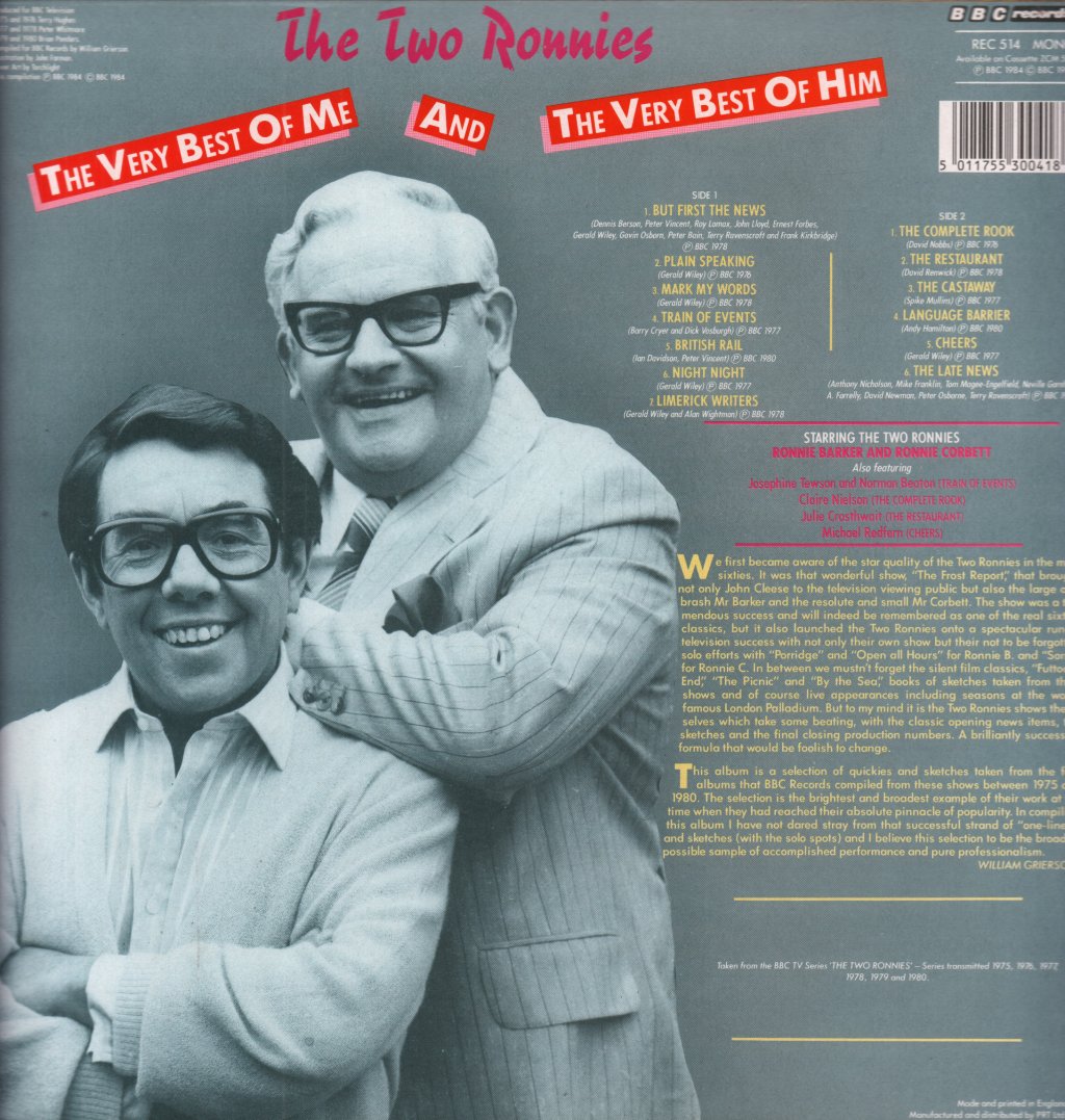 Two Ronnies - Very Best Of Me And The Very Best Of Him - Lp