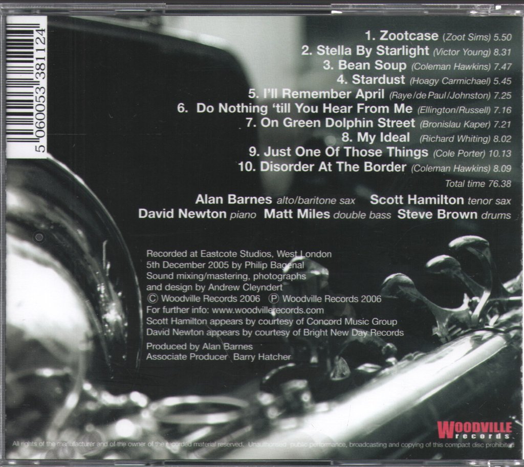 Alan Barnes, Scott Hamilton - Zootcase - Cd