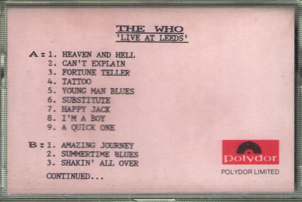 Who - Live At Leeds - Cassette