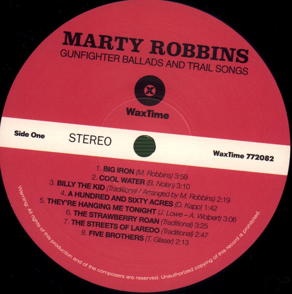 Marty Robbins - Gunfighter Ballads and Trail Songs - Lp