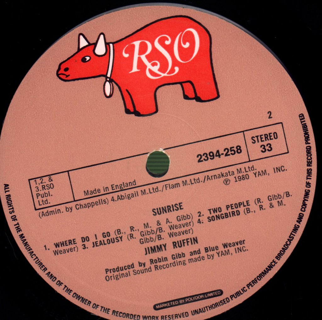 Jimmy Ruffin - Sunrise - Lp