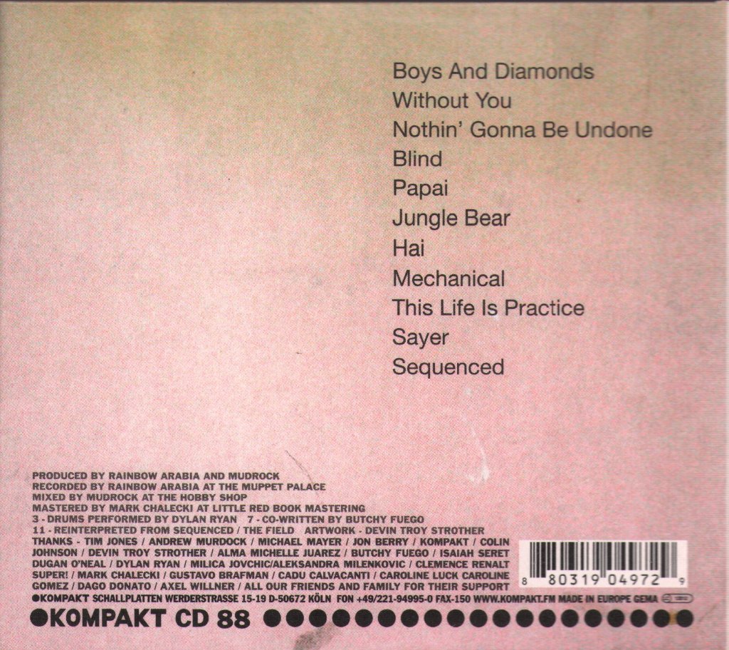 Rainbow Arabia - Boys And Diamonds - Cd