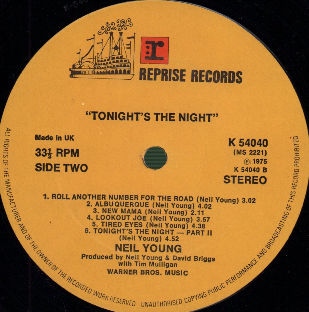 Neil Young - Tonight's The Night - Lp