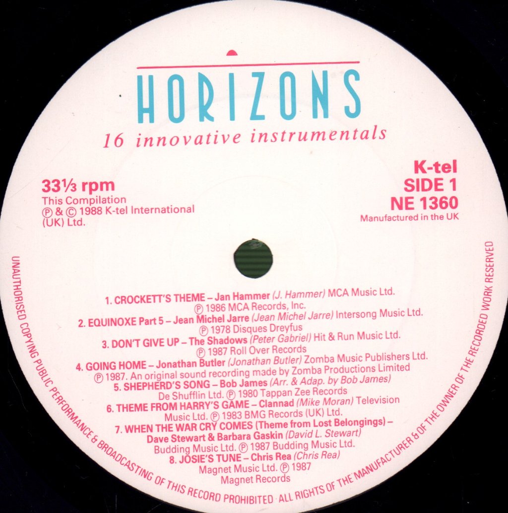 Various Artists - Horizons (16 Innovative Instrumentals) - Lp