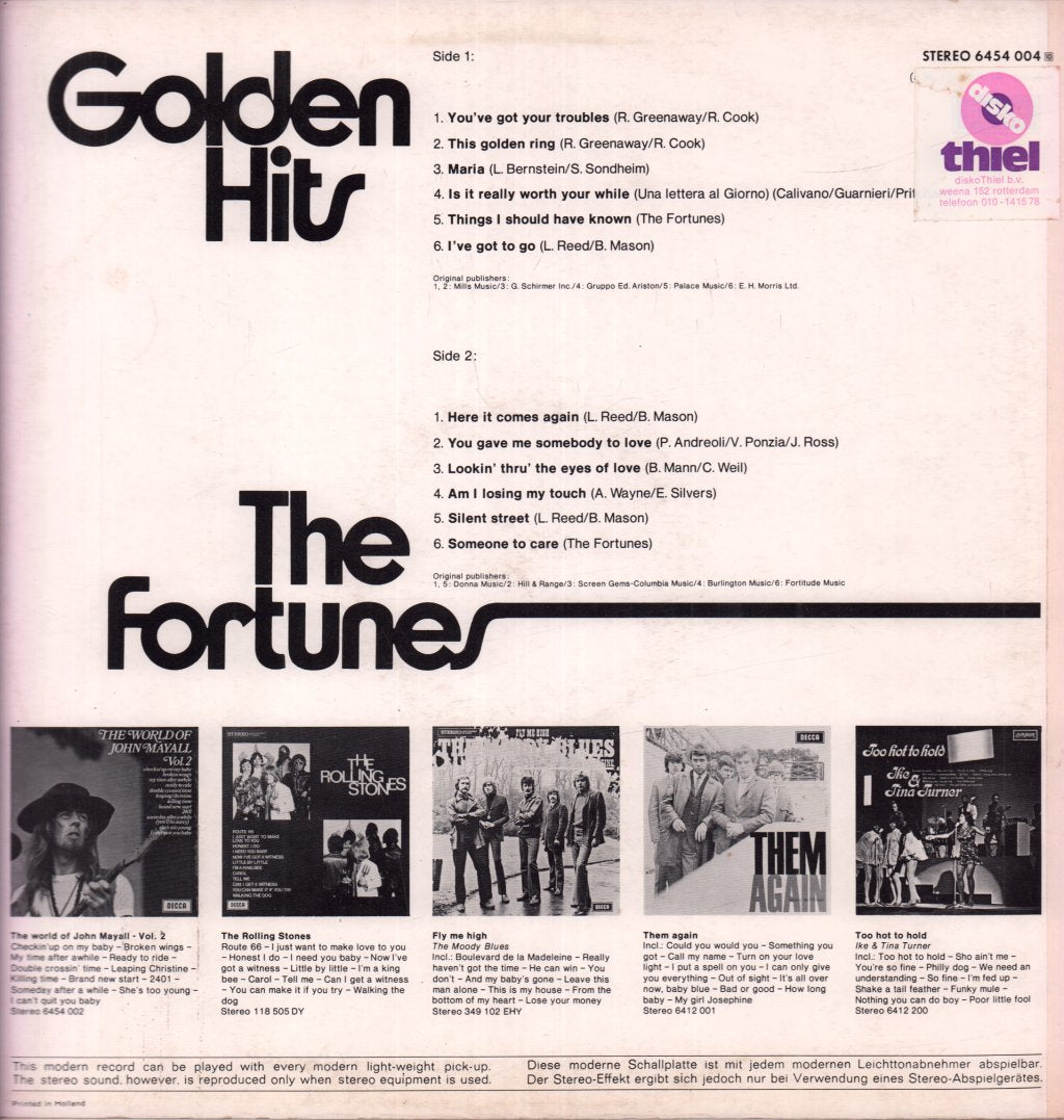 Fortunes - Golden Hits - Lp