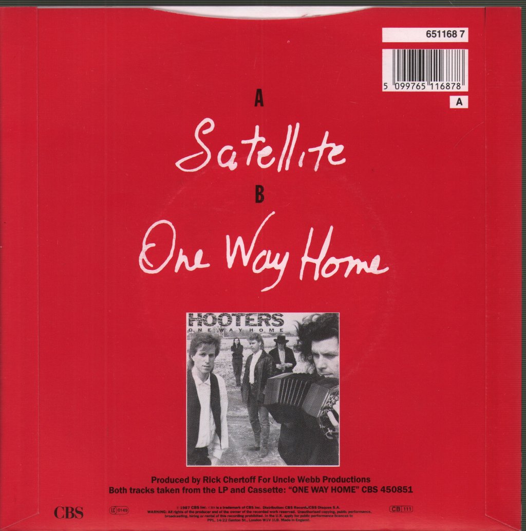 Hooters (Us Group) - Satellite - 7 Inch