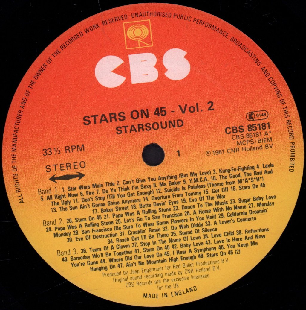 Star Sound - Stars On 45 Vol 2 - Lp