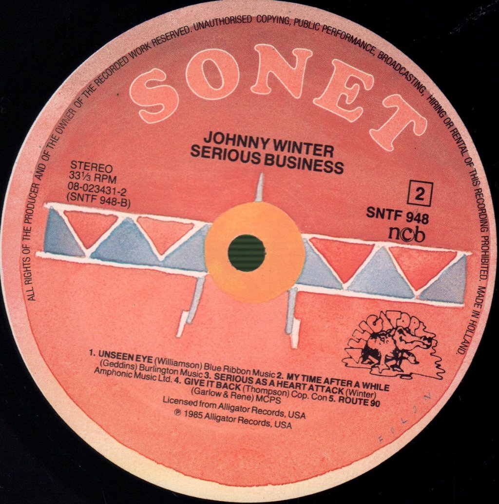 Johnny Winter - Serious Business - Lp