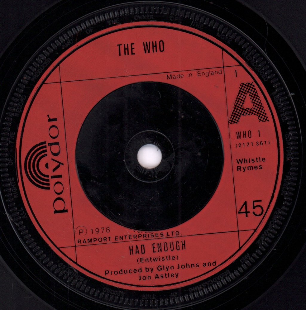 Who - Had Enough - 7 Inch