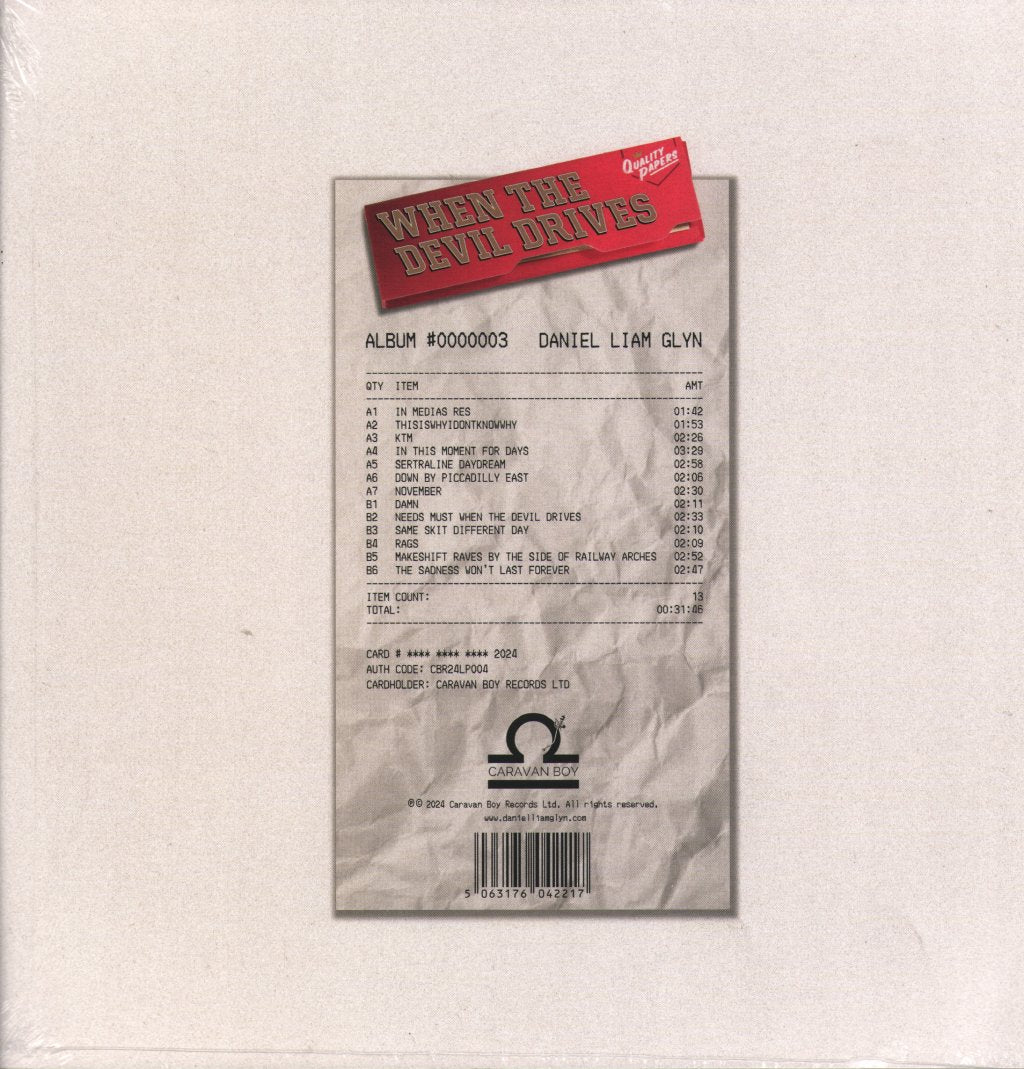 Daniel Liam Glyn - When The Devil Drives - Lp