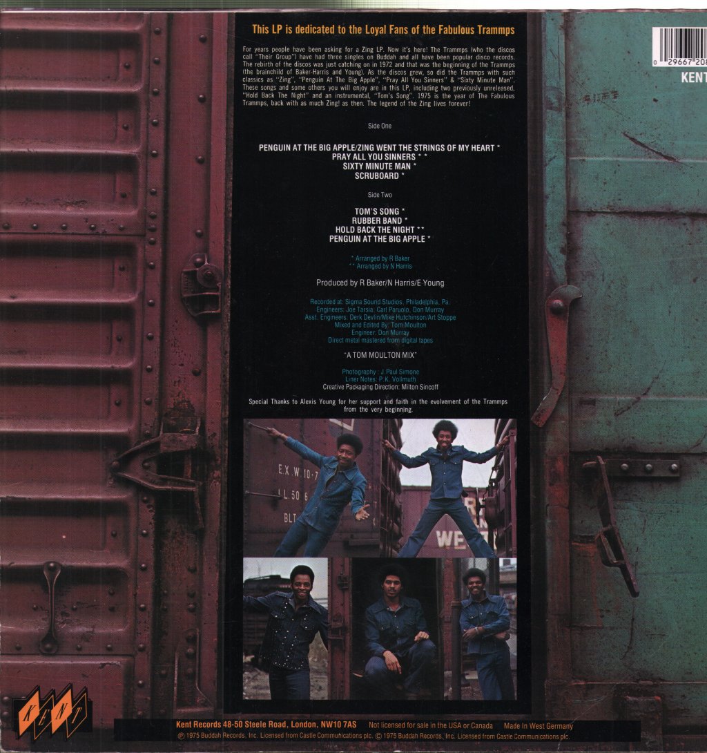 Trammps - Legendary Zing Album - Lp