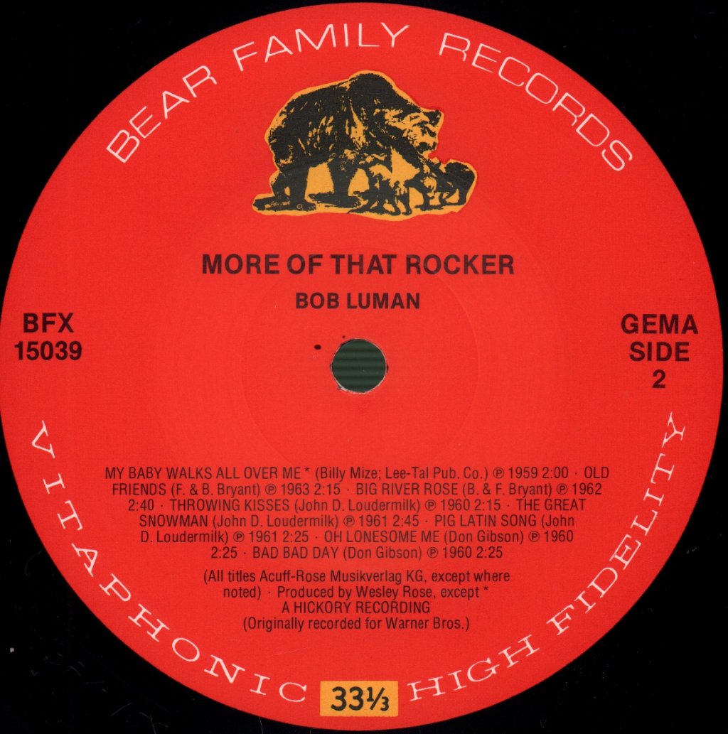 Bob Luman - More Of That Rocker - Lp