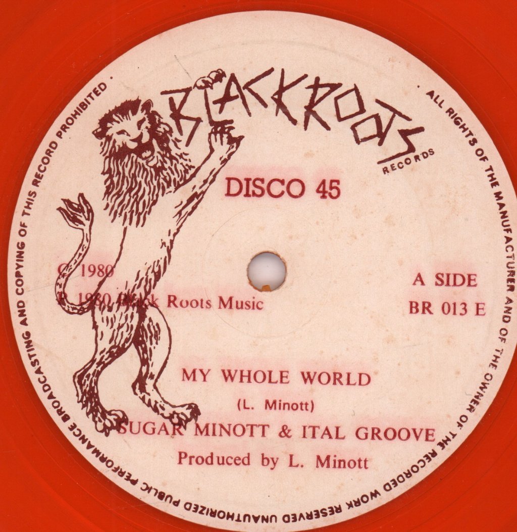 Sugar Minott and ital groove - My Whole World - 12 Inch