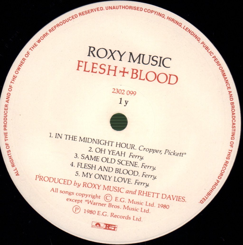 Roxy Music - Flesh And Blood - Lp