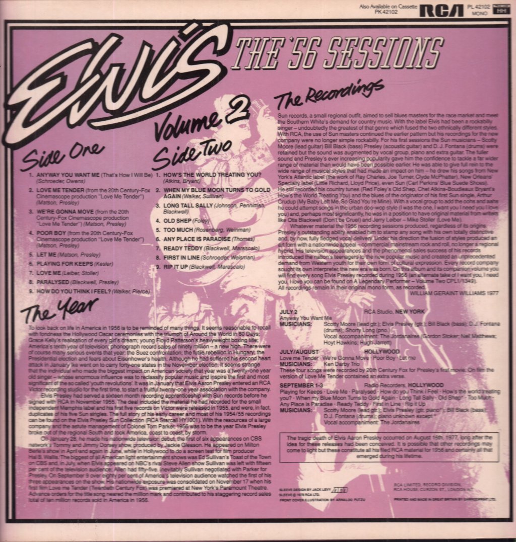 Elvis Presley - 56 Sessions Volume 2 - Lp