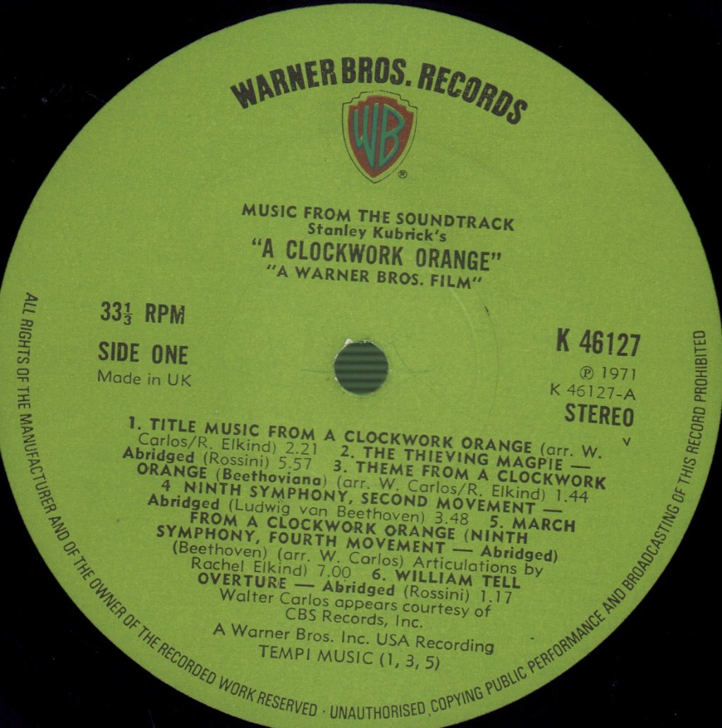 Various Artists - A Clockwork Orange (Music From The Soundtrack) - Lp