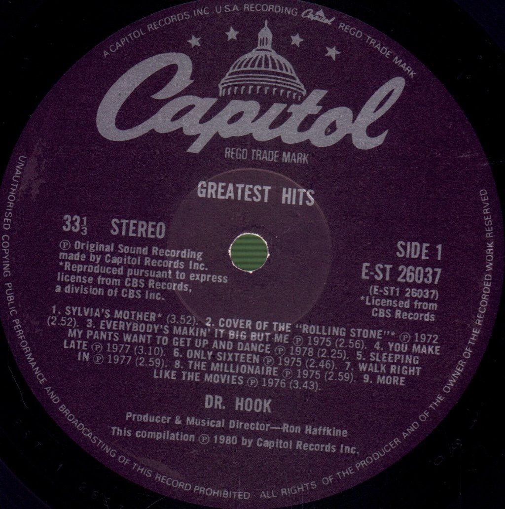 Dr Hook - Greatest Hits - Lp