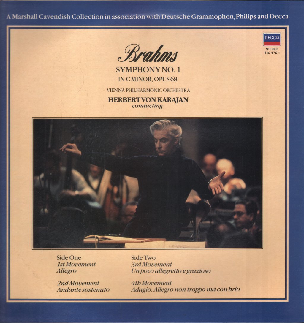 Herbert Von Karajan / Vienna Philharmonic - Brahms - Symphony No.1 In C Minor - Lp