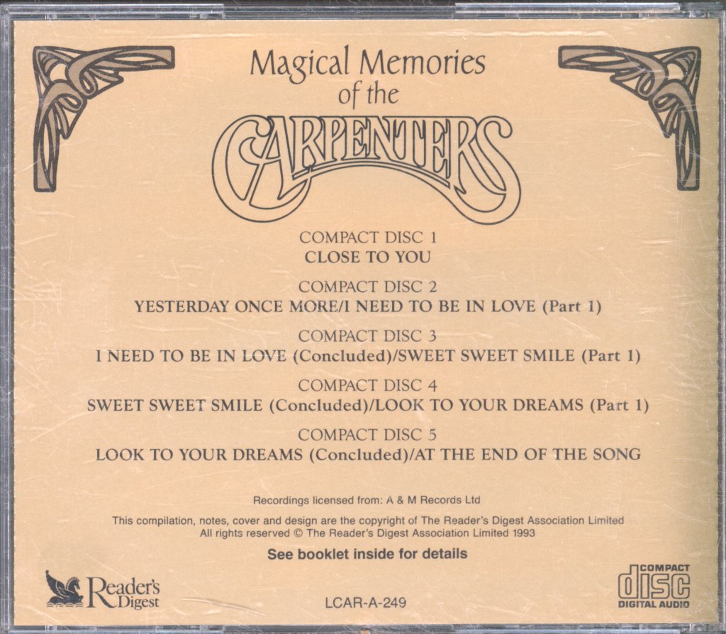 Carpenters - Magical Memories Of The Carpenters - Cd Set
