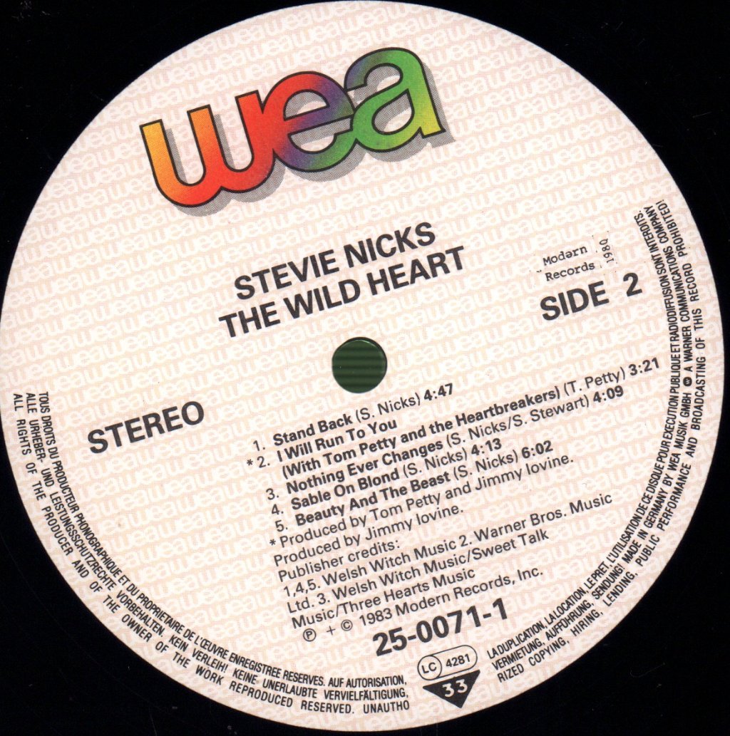 Stevie Nicks - Wild Heart - Lp