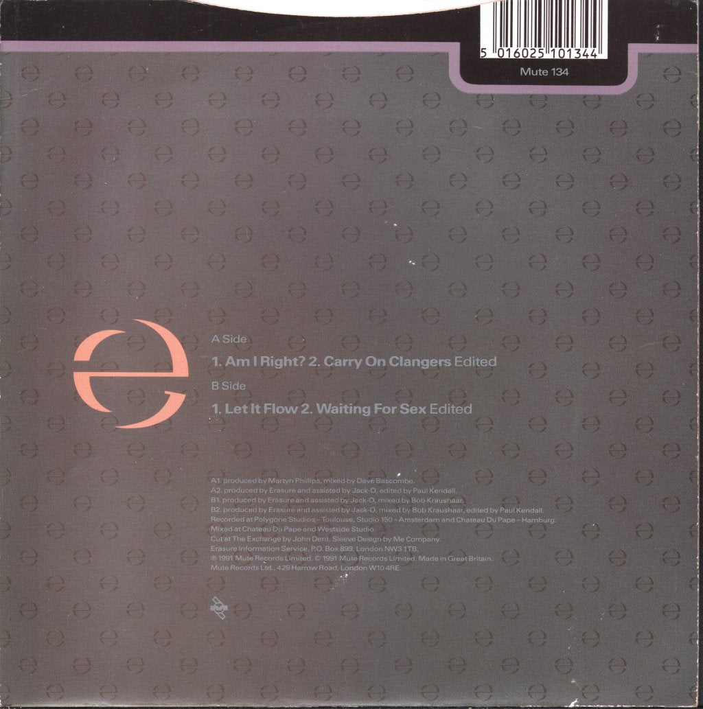 Erasure - Am I Right - 7 Inch