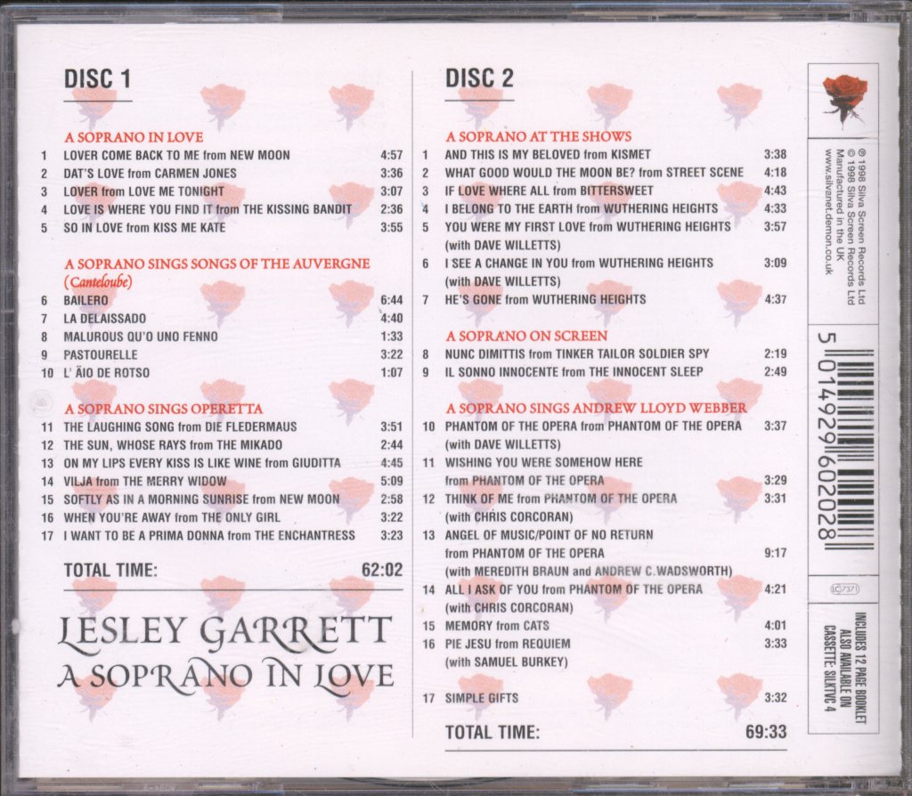 Lesley Garrett - A Soprano In Love - Double Cd