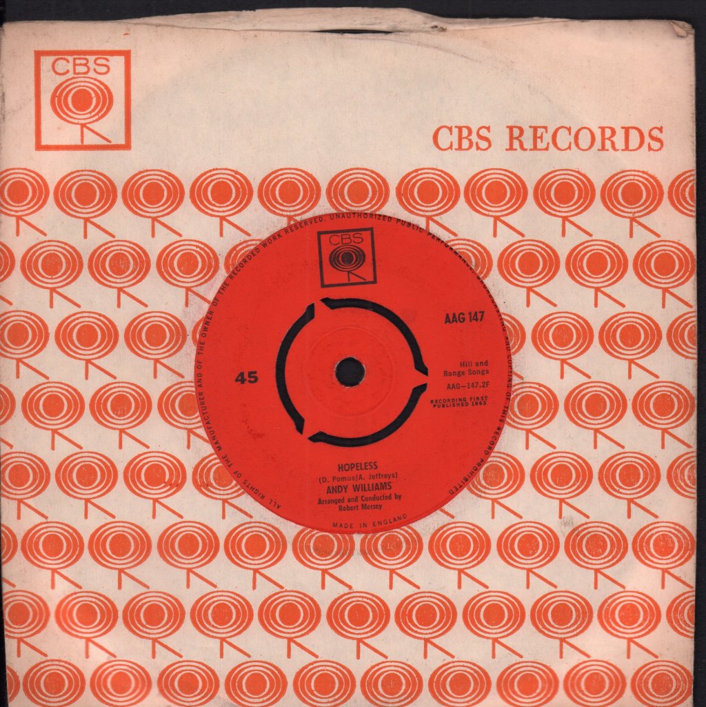 Andy Williams - Peking Theme - 7 Inch