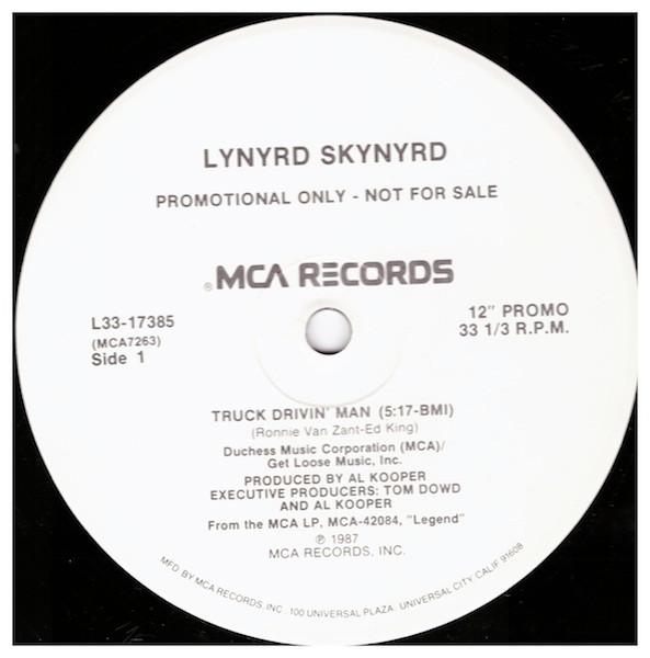 Lynyrd Skynyrd - Truck Drivin' Man - 12 Inch