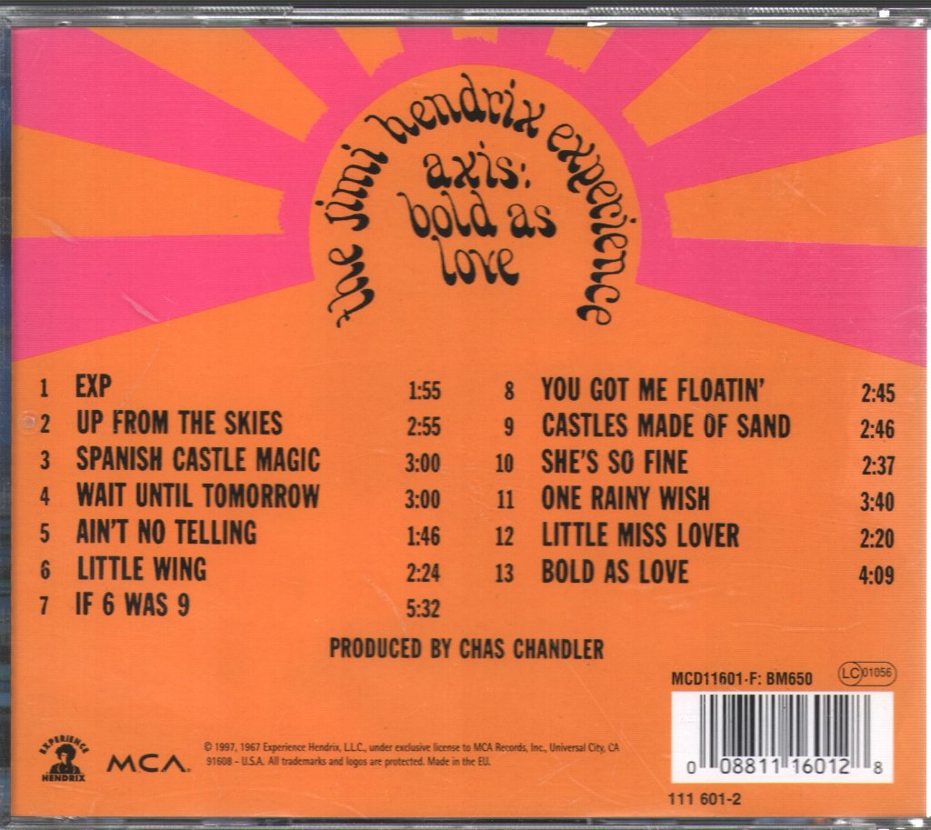 Jimi Hendrix Experience - Axis: Bold As Love - Cd