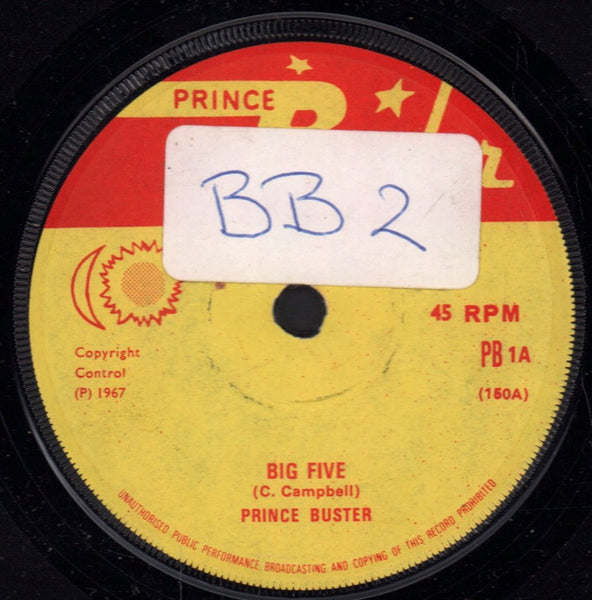 Prince Buster - Big Five - 7 Inch – Vinyl Tap