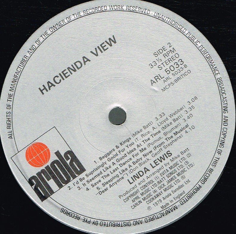 Linda Lewis - Hacienda View - Lp
