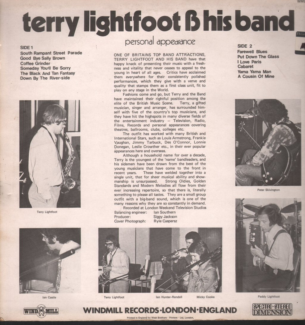 Terry Lightfoot And His Band - Terry Lightfoot And His Band - Lp