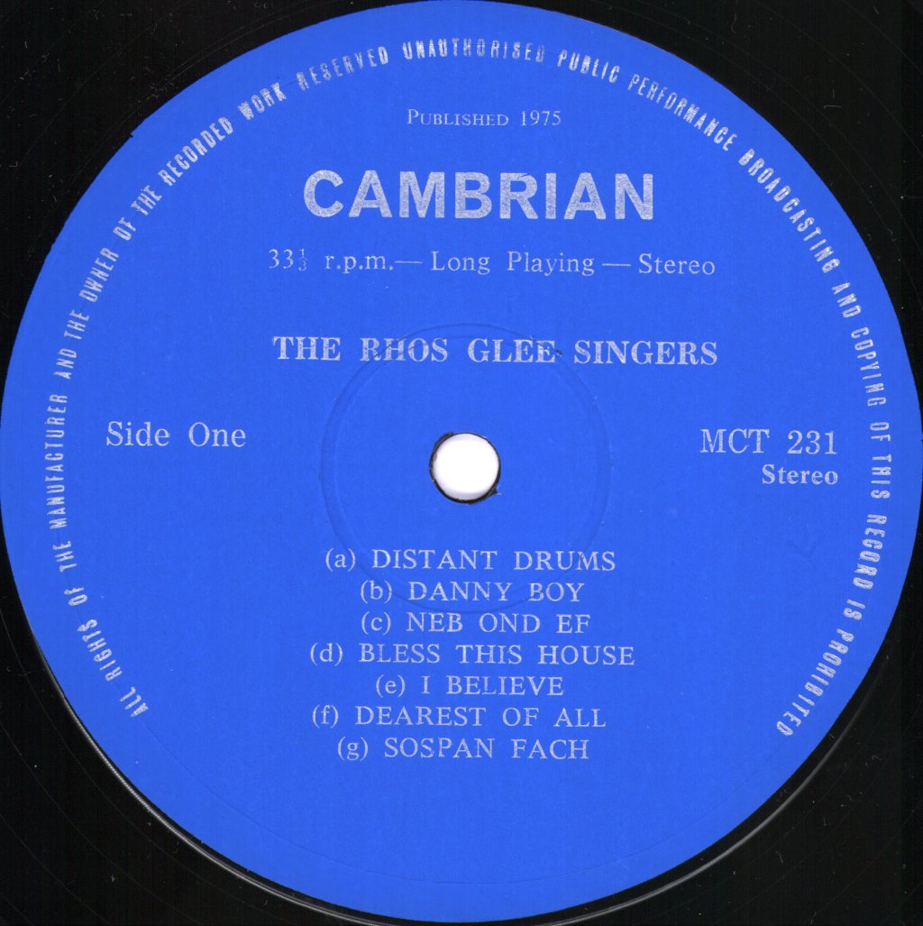 Rhos Glee Singers - From The Heart Of - Lp