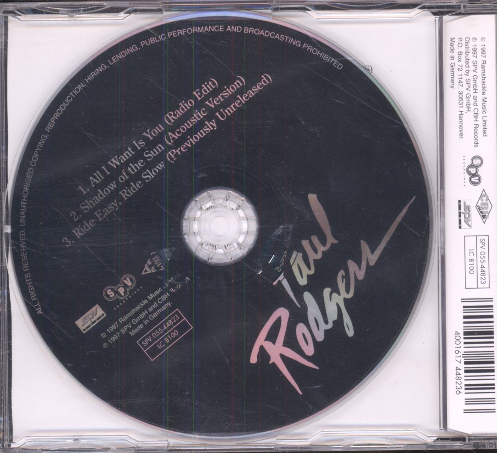 Paul Rodgers - All I Want Is You - Cd