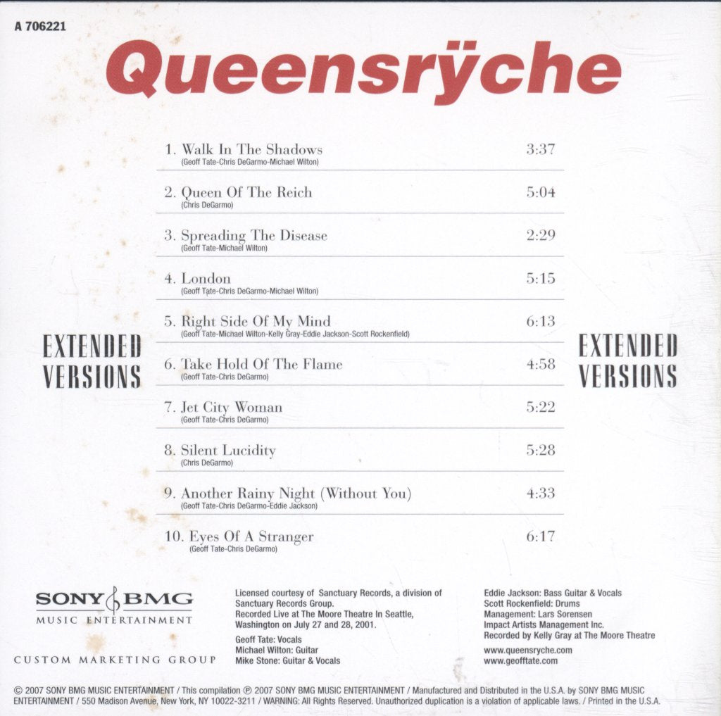 Queensrÿche - Extended Versions - Cd