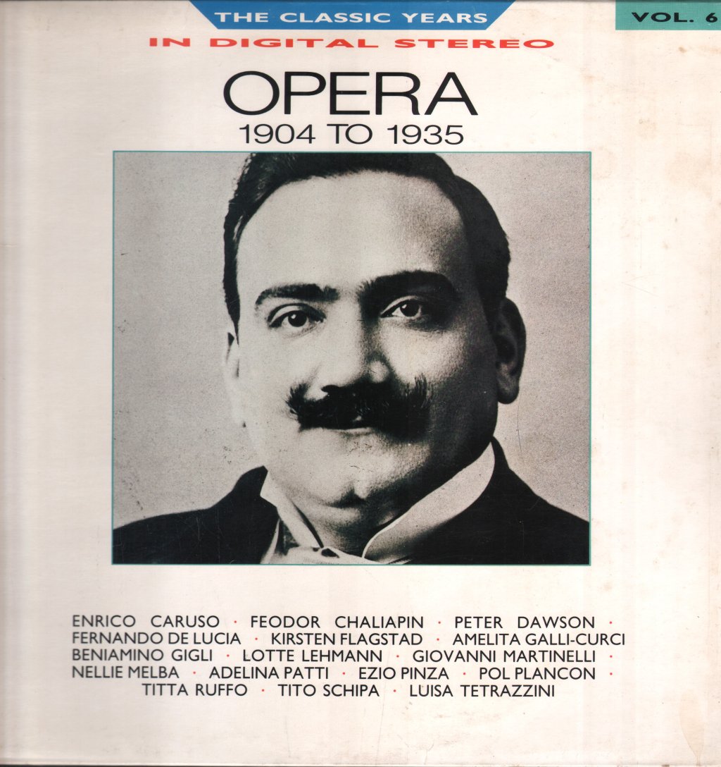 Various Artists - Opera 1904 to 1935 - Lp